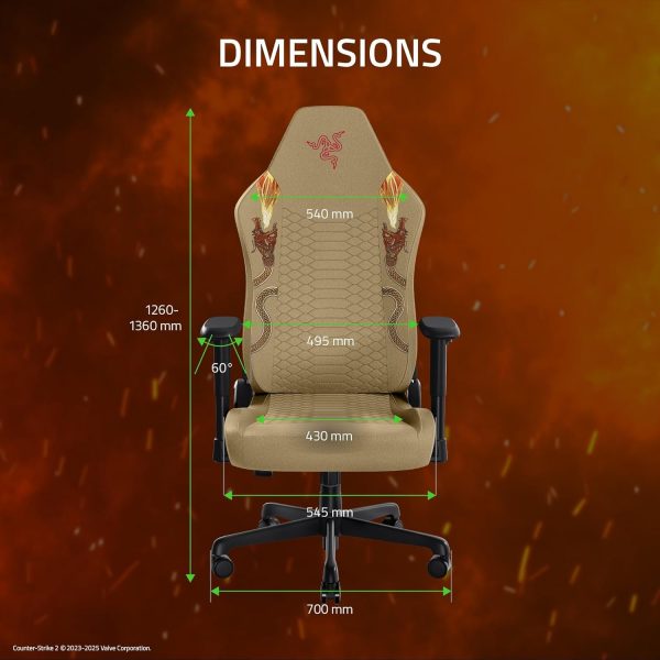 Razer Iskur V2 X Gaming Chair Black Fabric Design-1