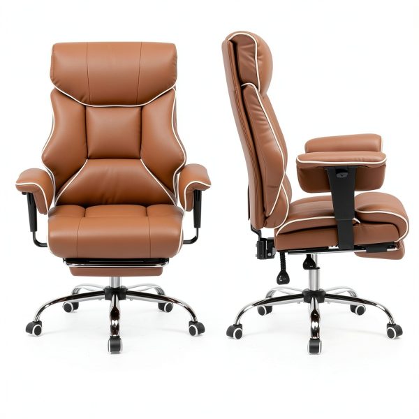 GTPLAYER 400LBS Big and Tall Office Chair Breathable Leather-1