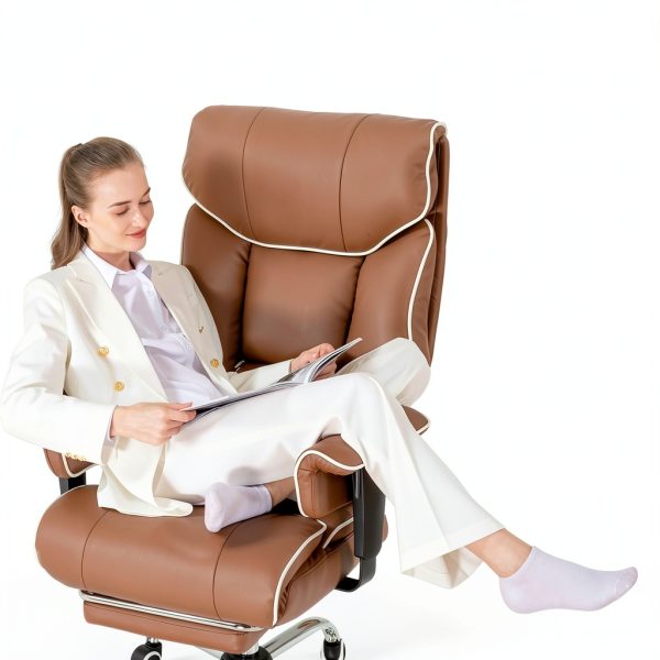 GTPLAYER 400LBS Big and Tall Office Chair Breathable Leather-6