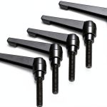 QWORK M8 x 40mm Adjustable Clamping Lever Handle 5 Pack Black Matte-0