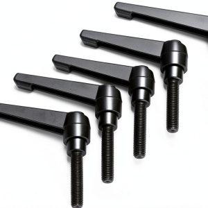 QWORK M8 x 40mm Adjustable Clamping Lever Handle 5 Pack Black Matte-0