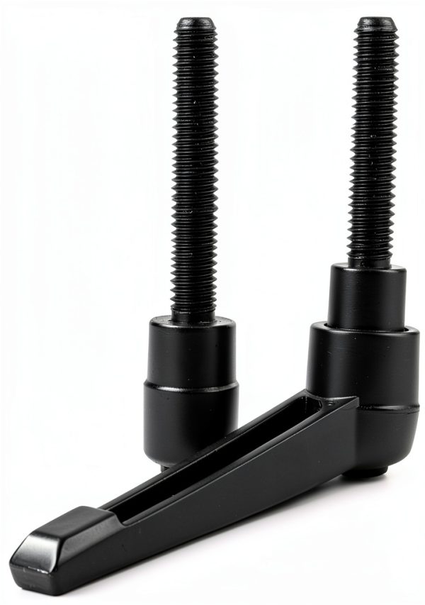QWORK M8 x 40mm Adjustable Clamping Lever Handle 5 Pack Black Matte-1