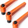 uxcell® M8 Handle Adjustable Clamping Lever Push Button Ratchet Female Threaded Stud 3 Pcs-0