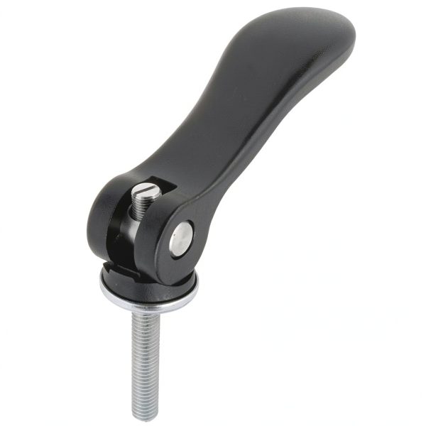 Kipp Steel Adjustable Cam Lever 1/4-20 Thread Blue 50mm Size 1-0